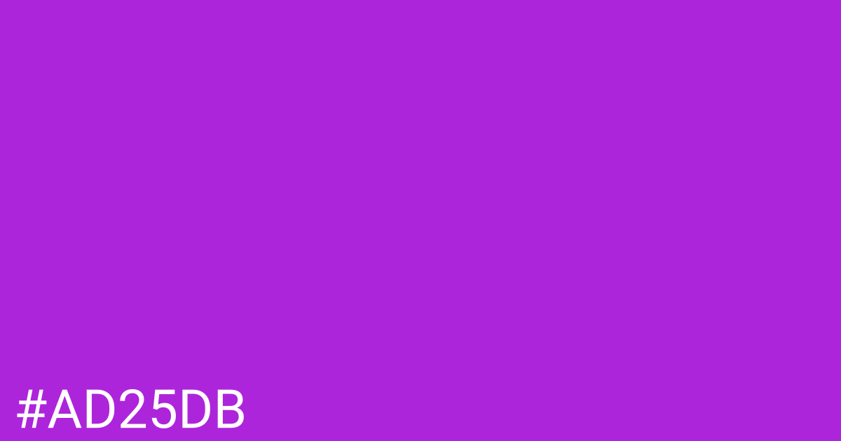 Hex color #ad25db graphic