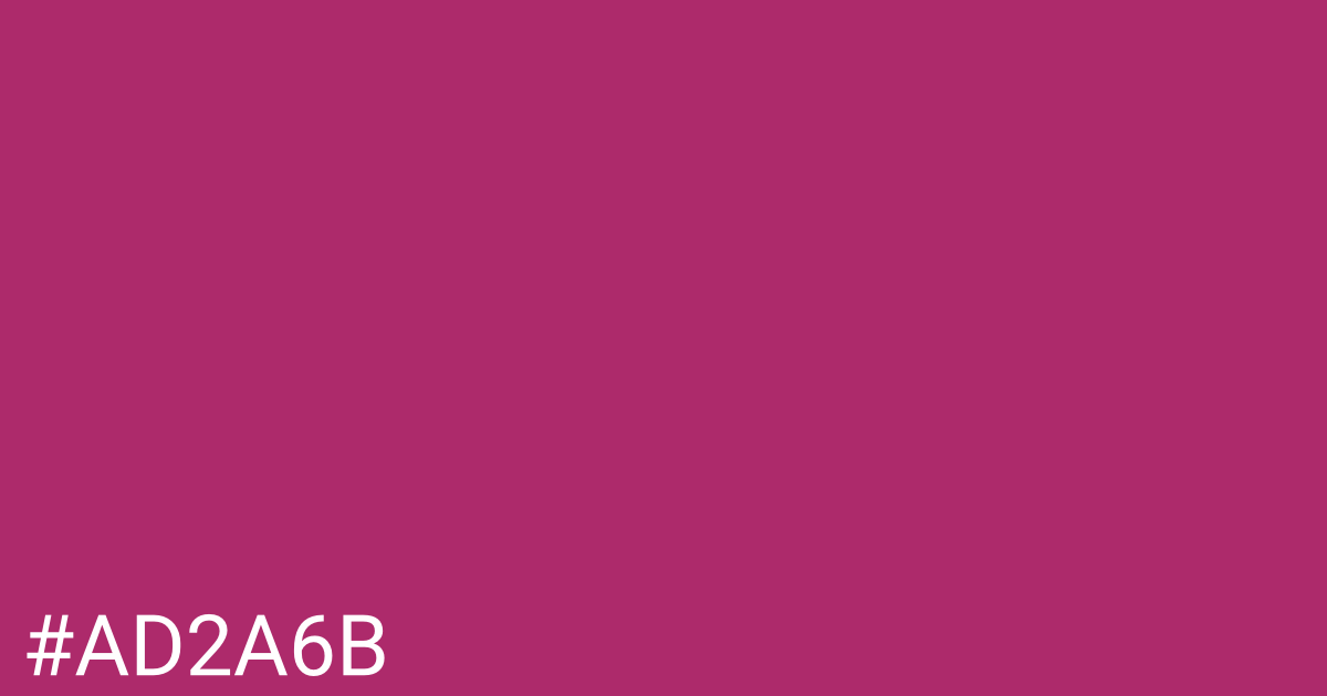 Hex color #ad2a6b graphic