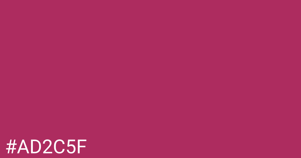 Hex color #ad2c5f graphic