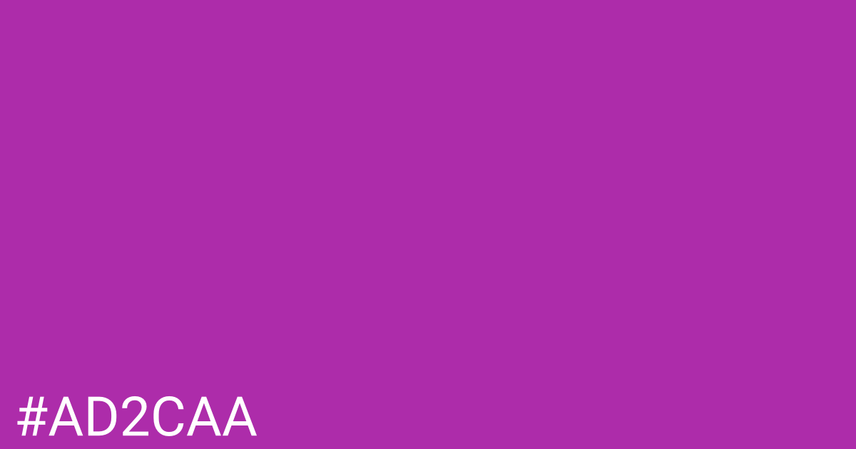 Hex color #ad2caa graphic