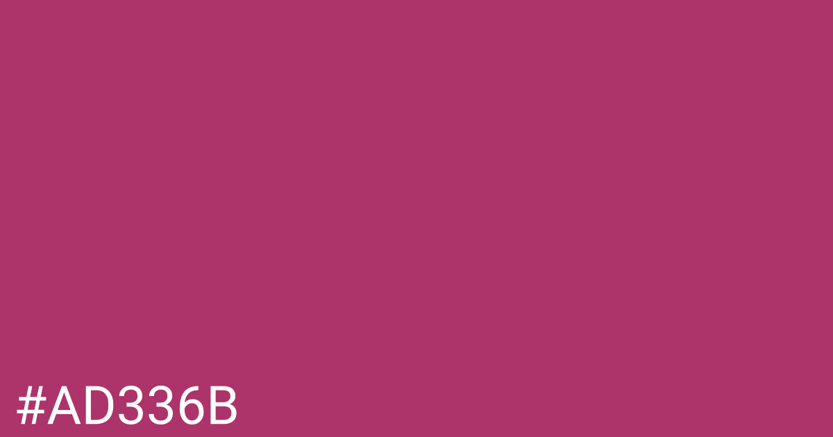 Hex color #ad336b graphic