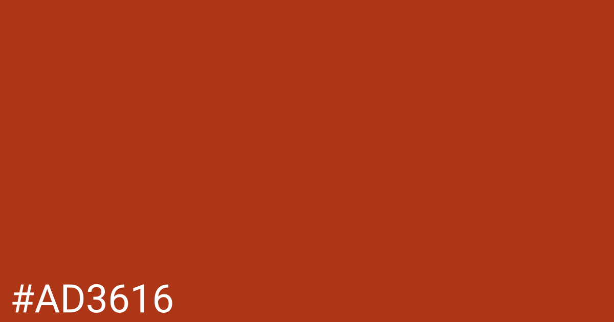 Hex color #ad3616 graphic