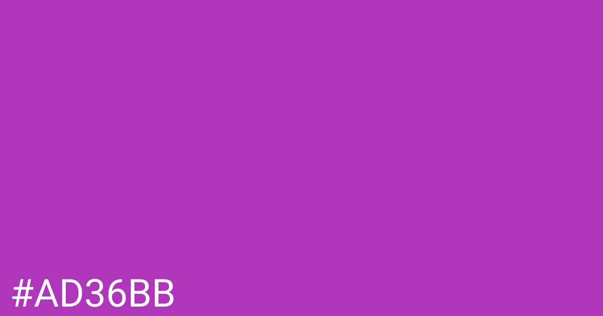 Hex color #ad36bb graphic