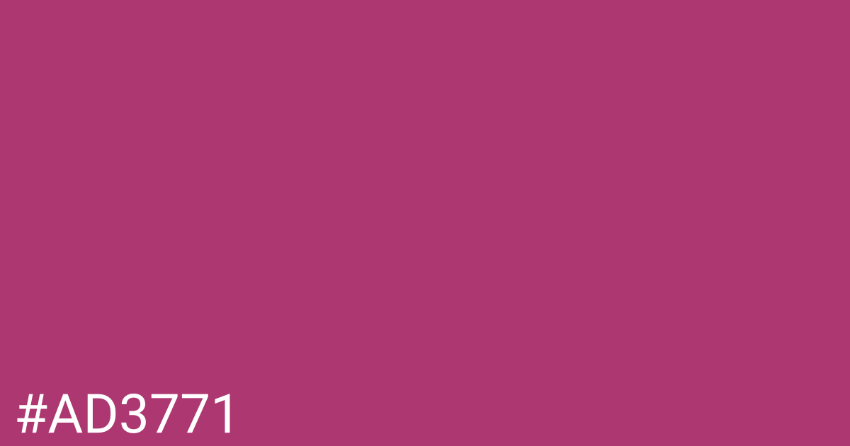 Hex color #ad3771 graphic