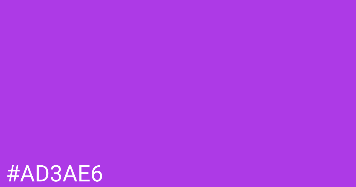 Hex color #ad3ae6 graphic