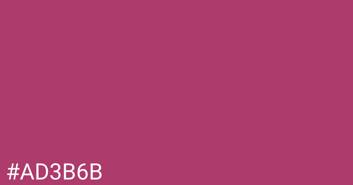 Hex color #ad3b6b graphic