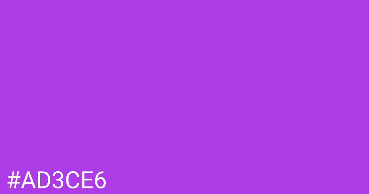 Hex color #ad3ce6 graphic