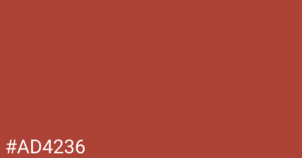 Hex color #ad4236 graphic