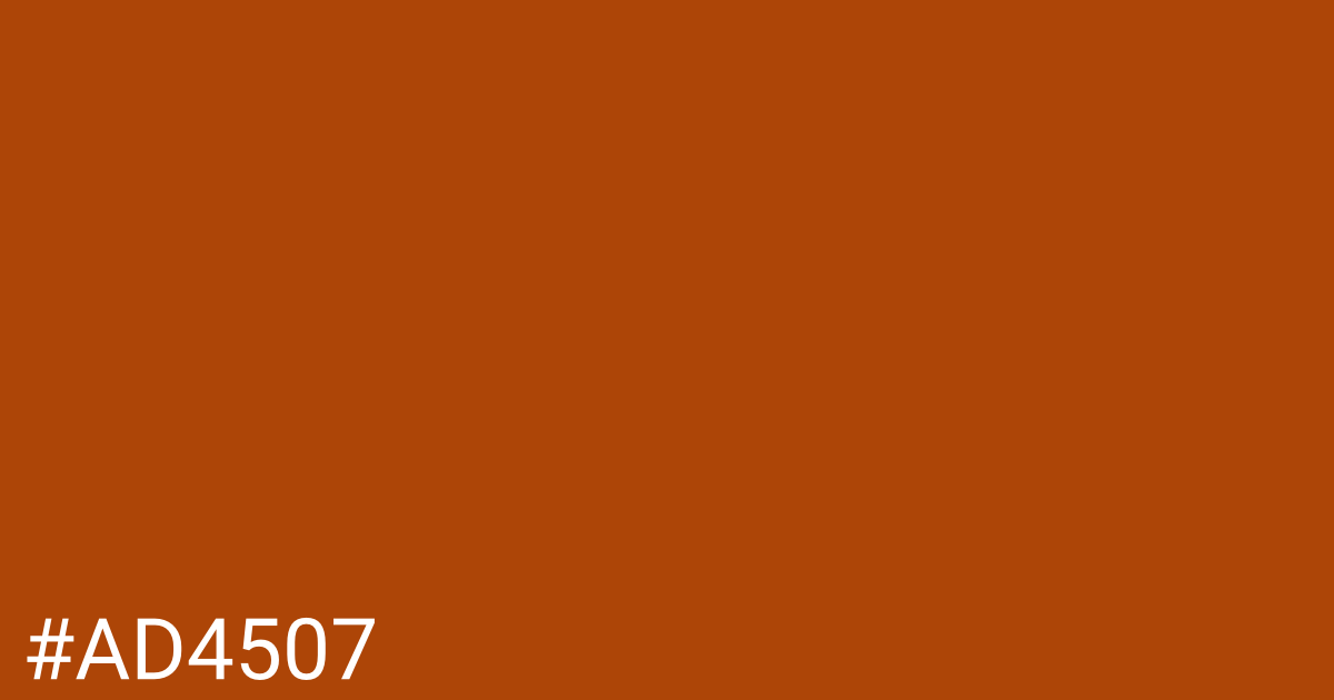 Hex color #ad4507 graphic