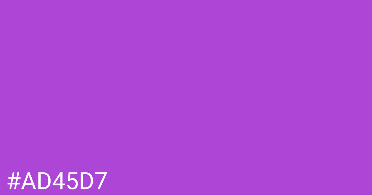 Hex color #ad45d7 graphic