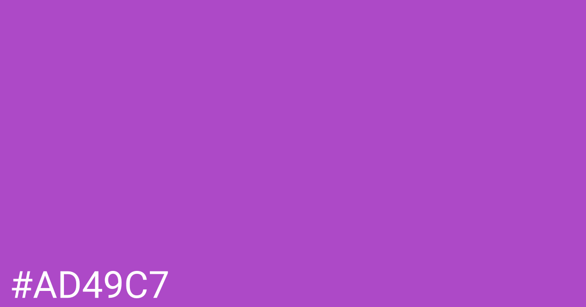 Hex color #ad49c7 graphic