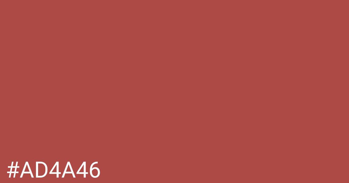 Hex color #ad4a46 graphic