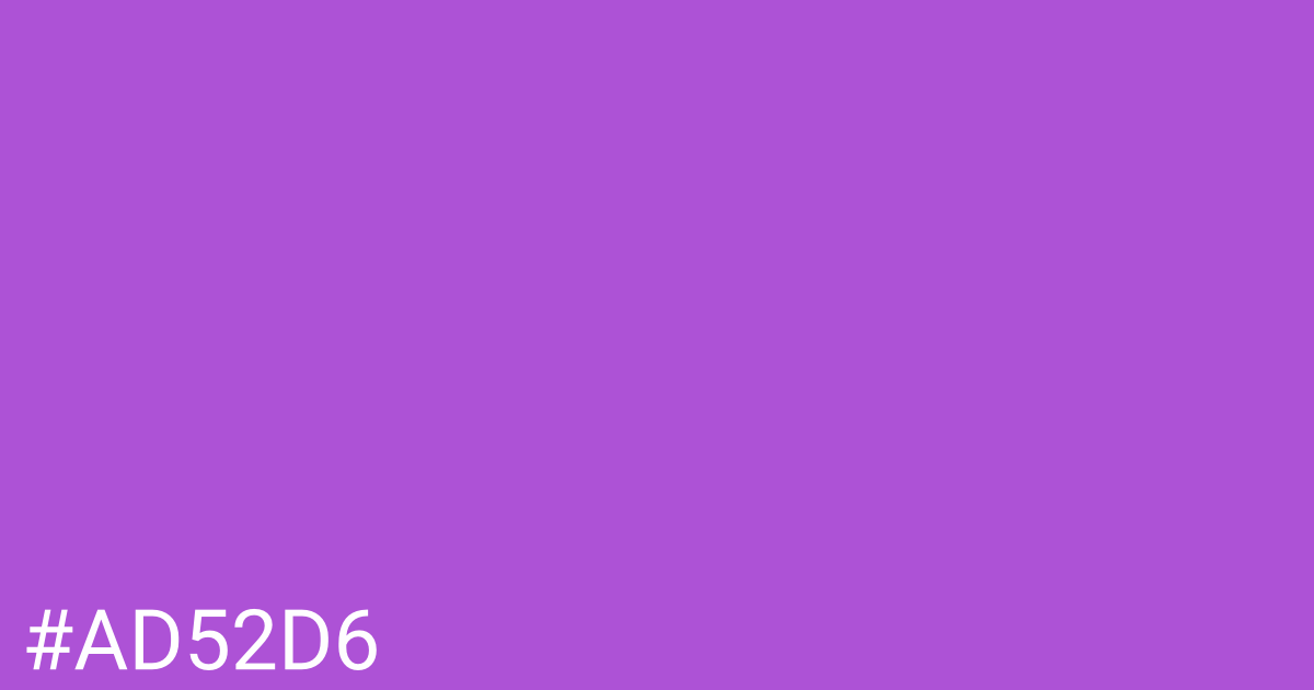 Hex color #ad52d6 graphic