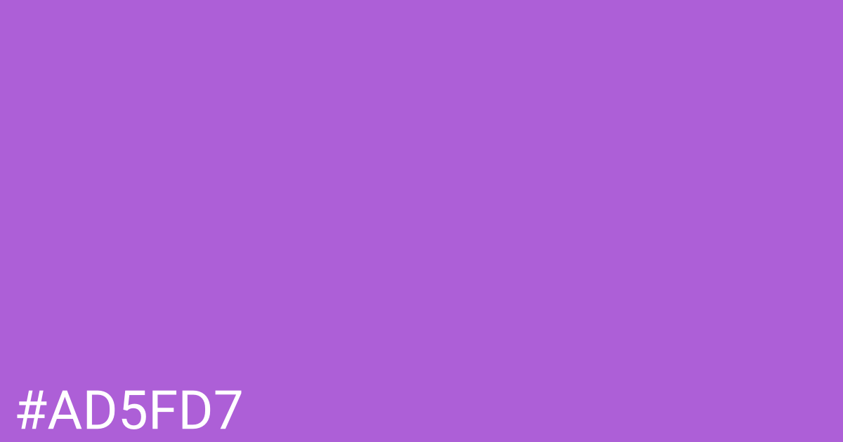 Hex color #ad5fd7 graphic