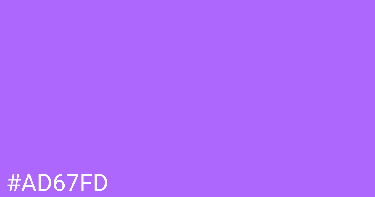 Hex color #ad67fd graphic