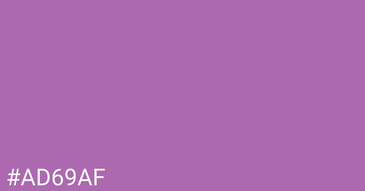 Hex color #ad69af graphic