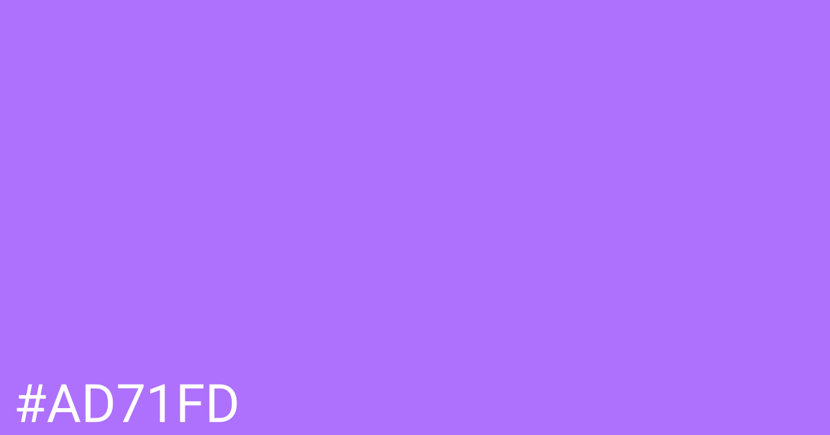 Hex color #ad71fd graphic