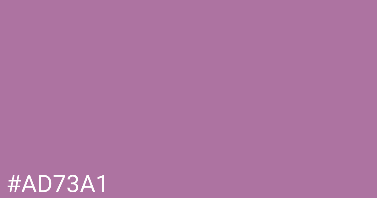 Hex color #ad73a1 graphic