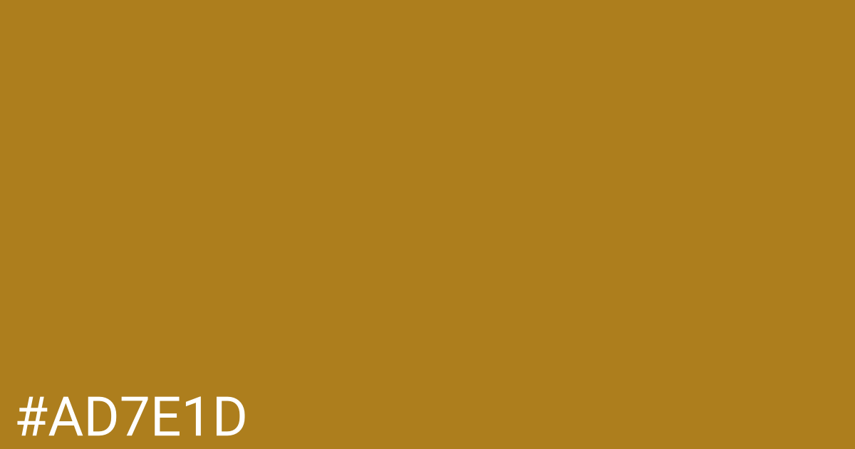Hex color #ad7e1d graphic