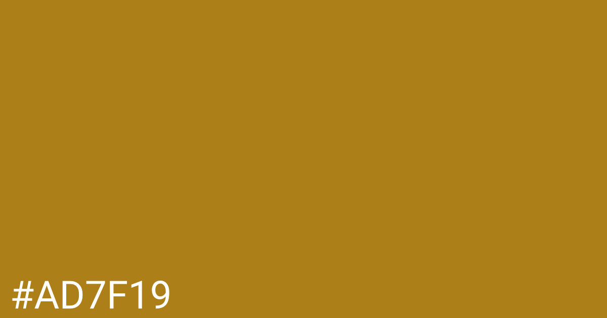 Hex color #ad7f19 graphic