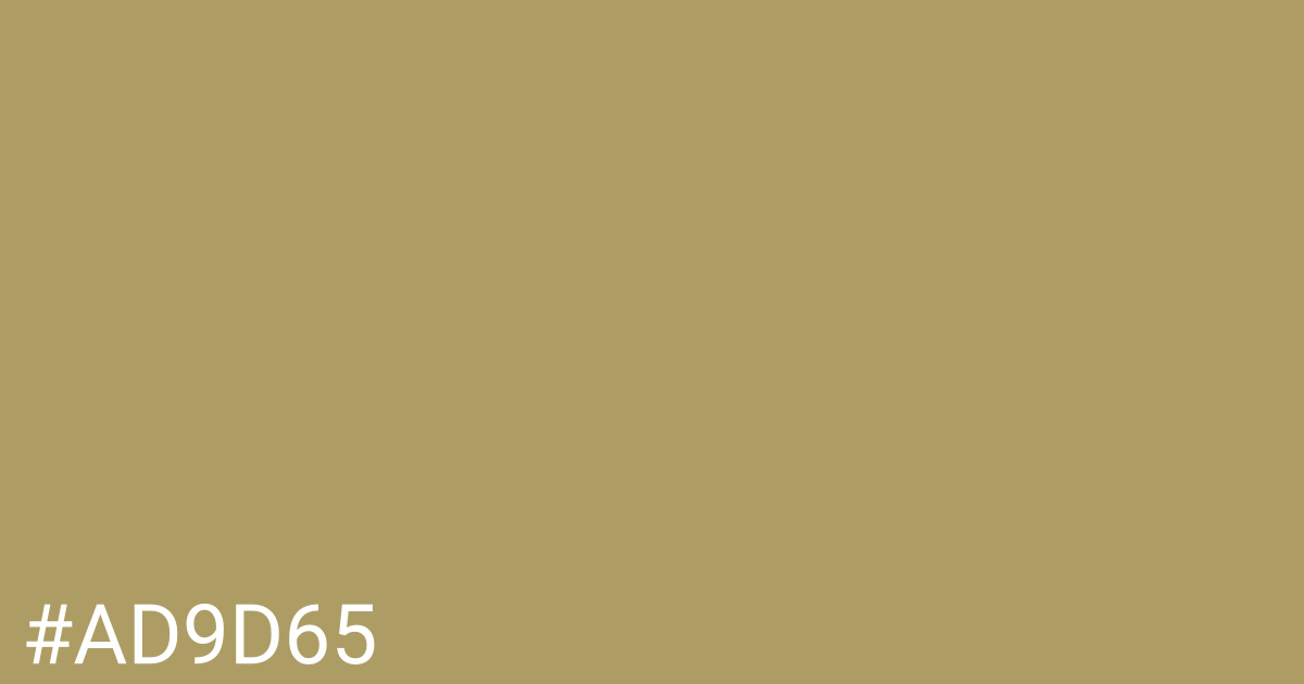 Hex color #ad9d65 graphic