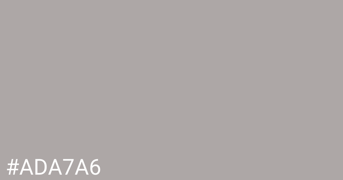 Hex color #ada7a6 graphic