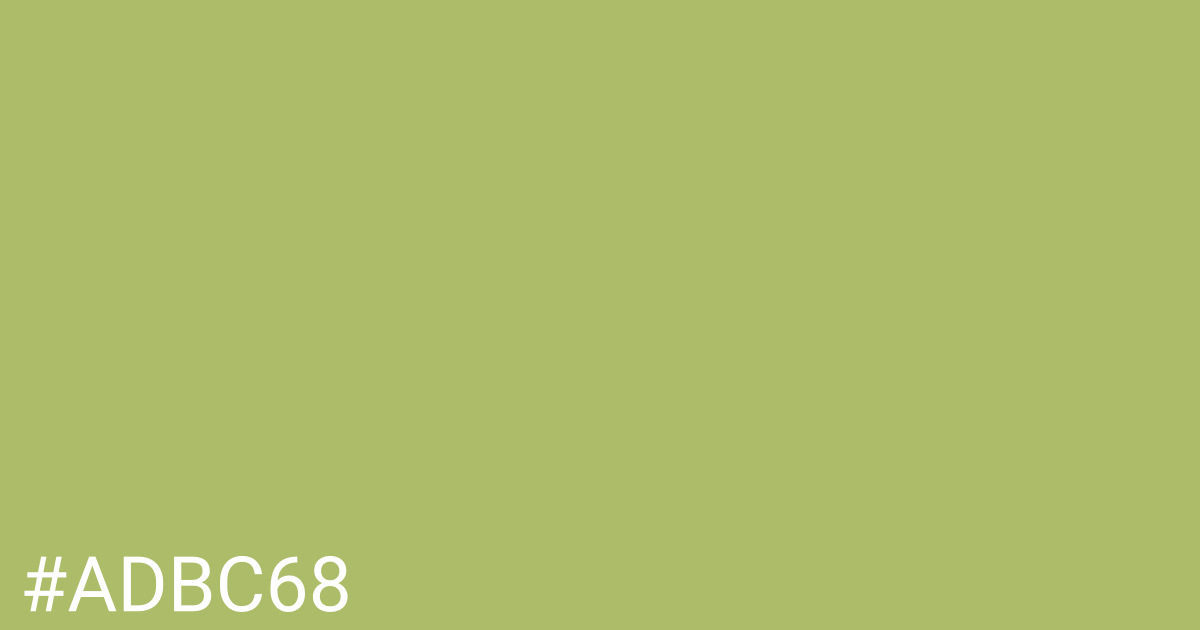 Hex color #adbc68 graphic