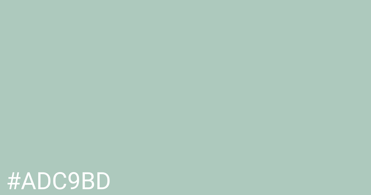 Hex color #adc9bd graphic