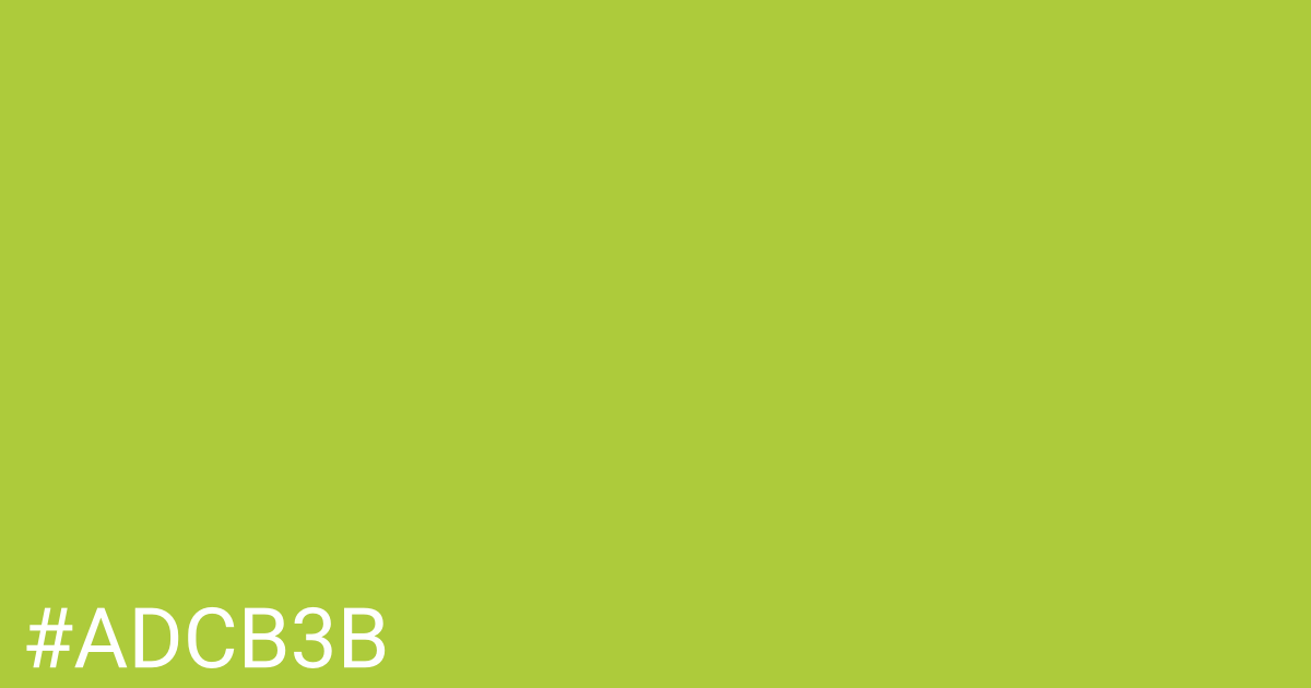 Hex color #adcb3b graphic