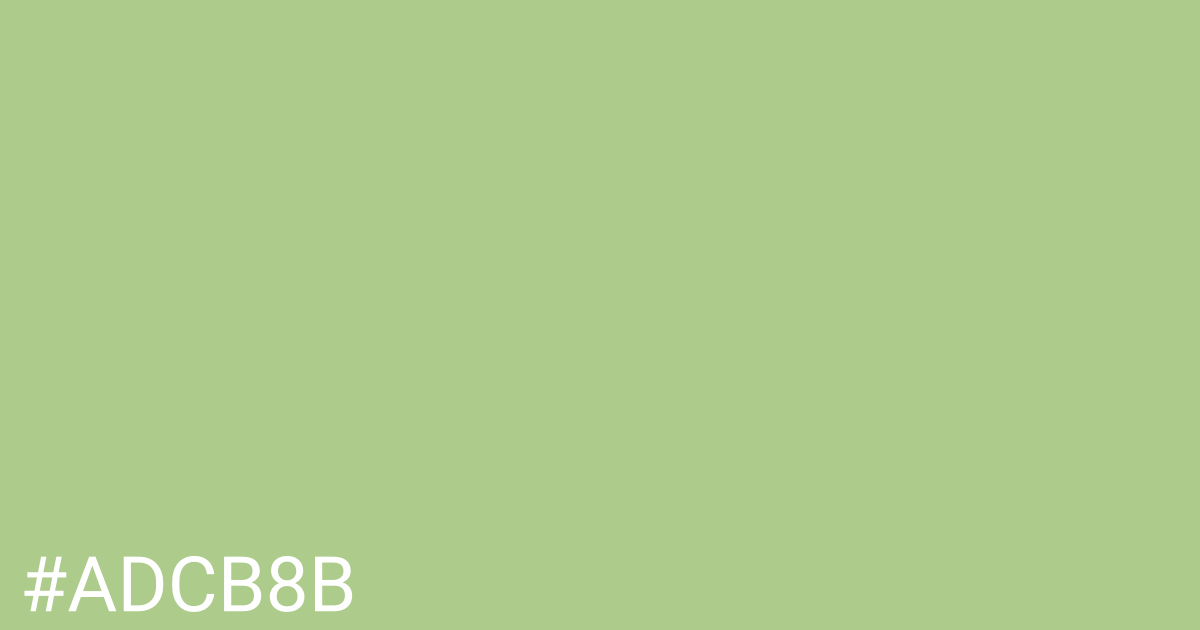 Hex color #adcb8b graphic