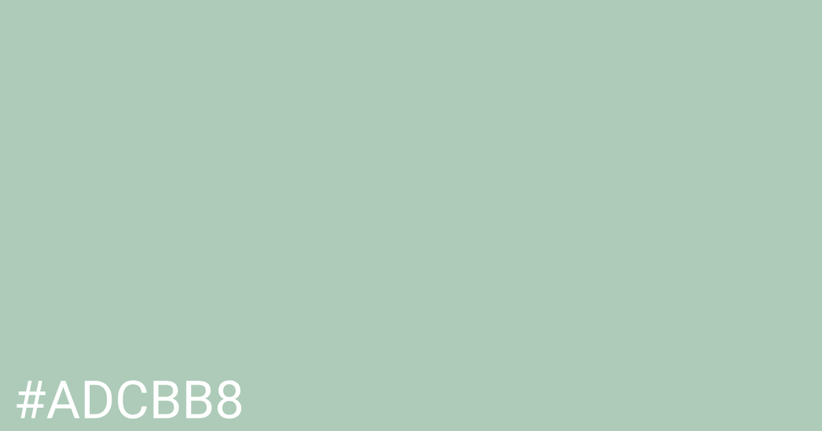 Hex color #adcbb8 graphic