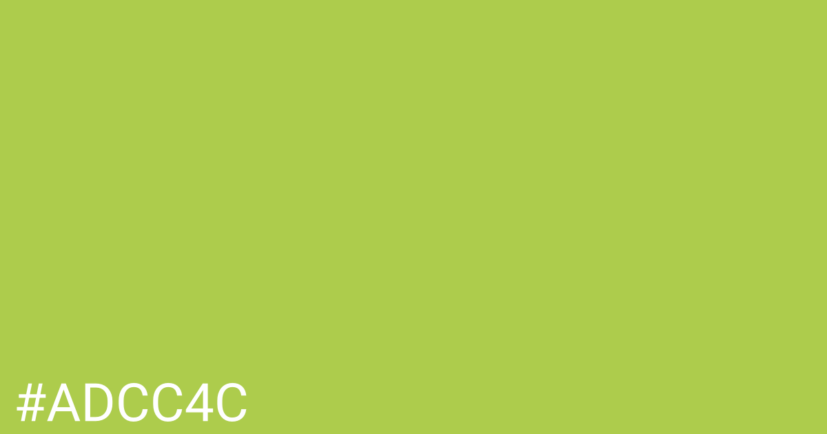 Hex color #adcc4c graphic