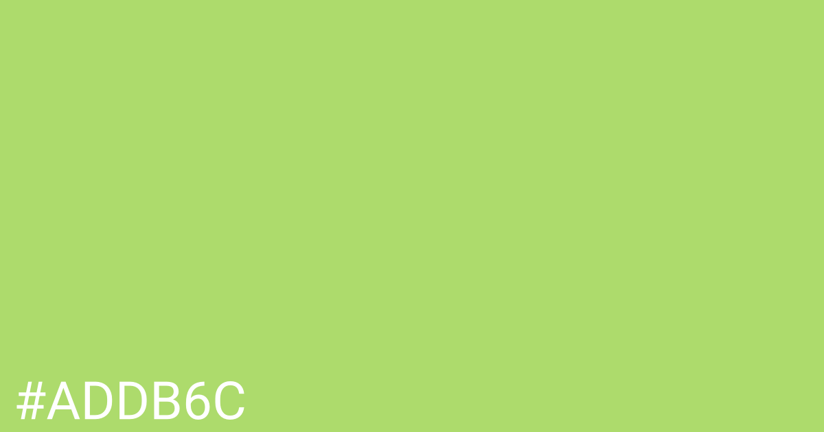 Hex color #addb6c graphic