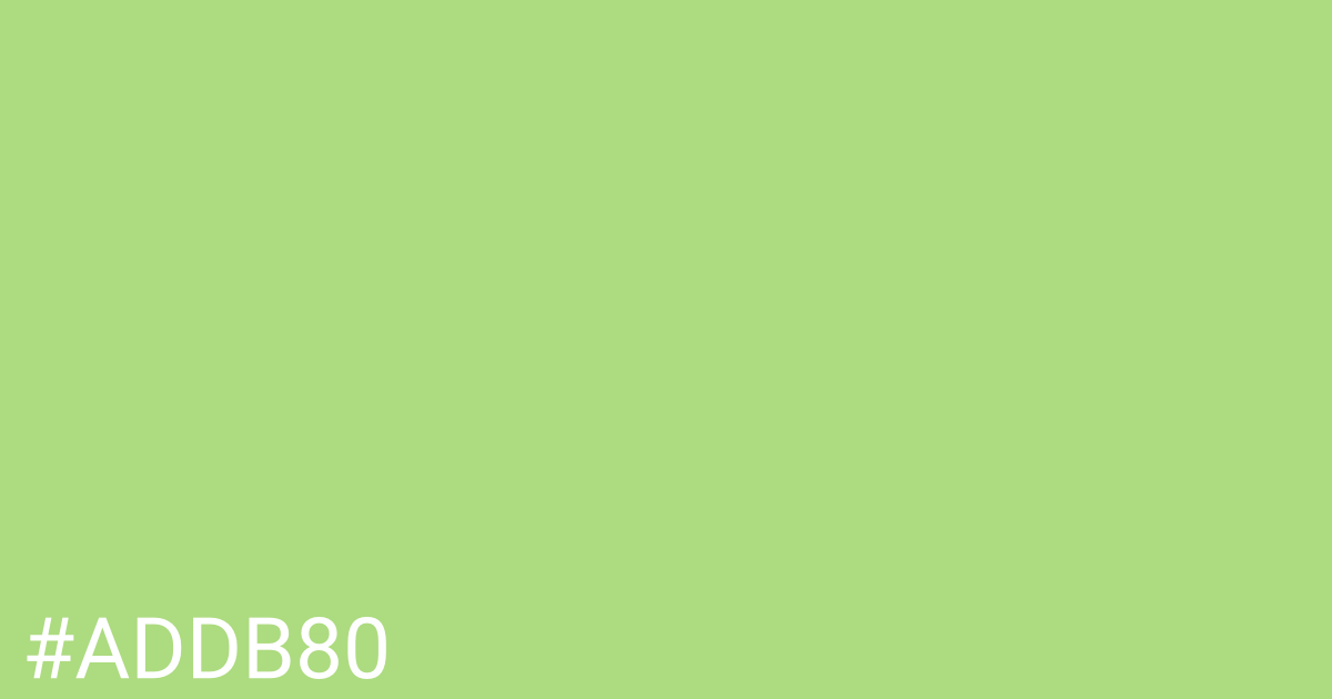 Hex color #addb80 graphic