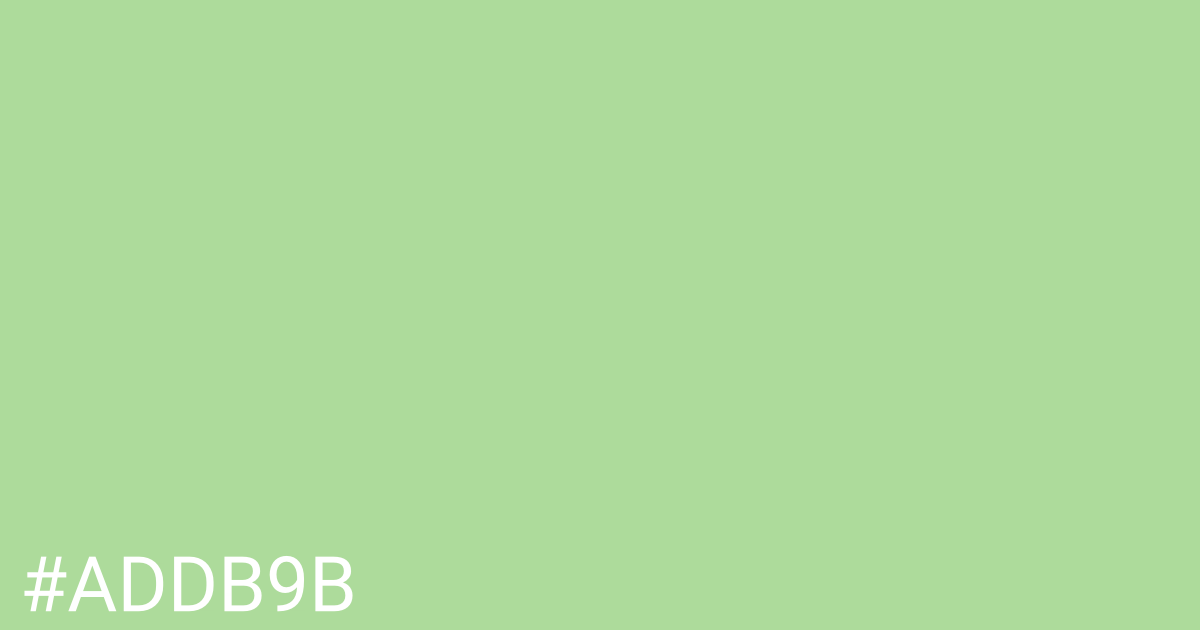 Hex color #addb9b graphic