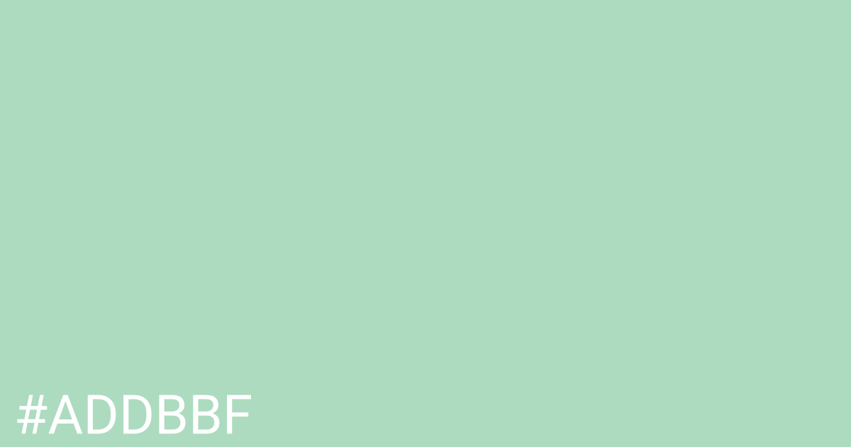 Hex color #addbbf graphic