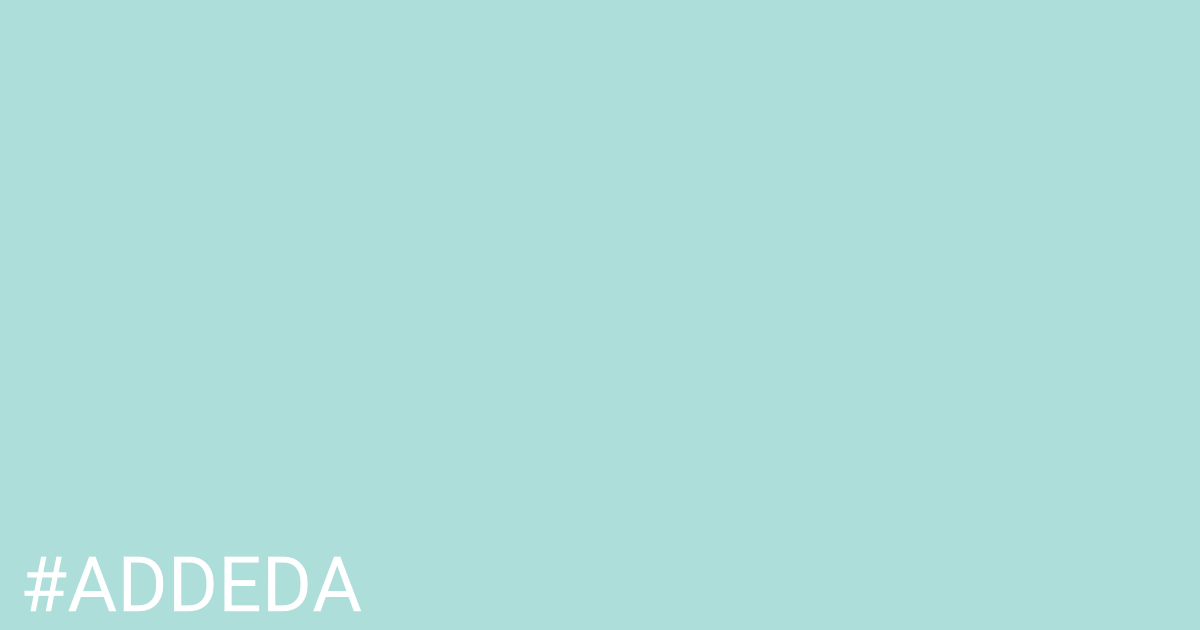 Hex color #addeda graphic