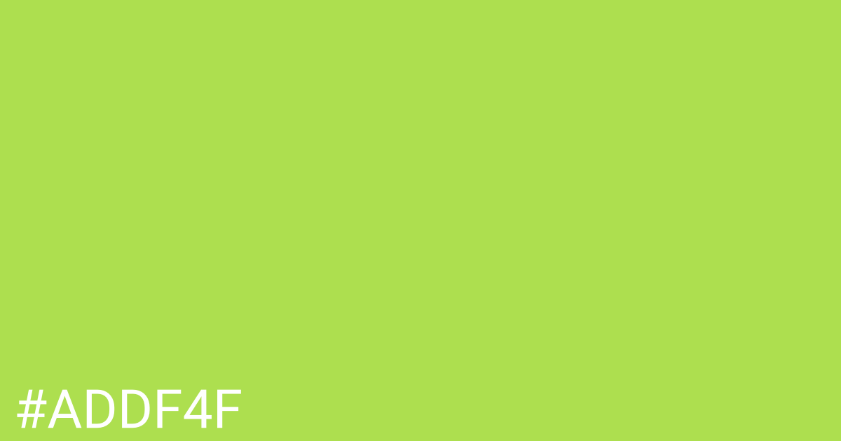 Hex color #addf4f graphic