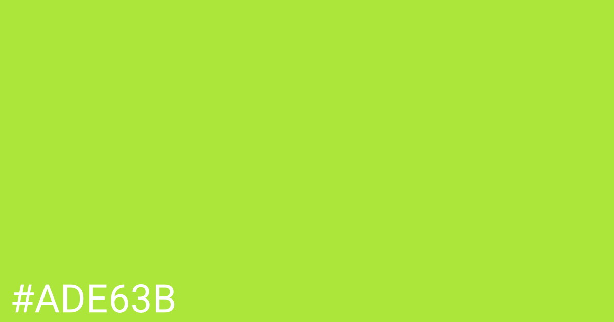 Hex color #ade63b graphic