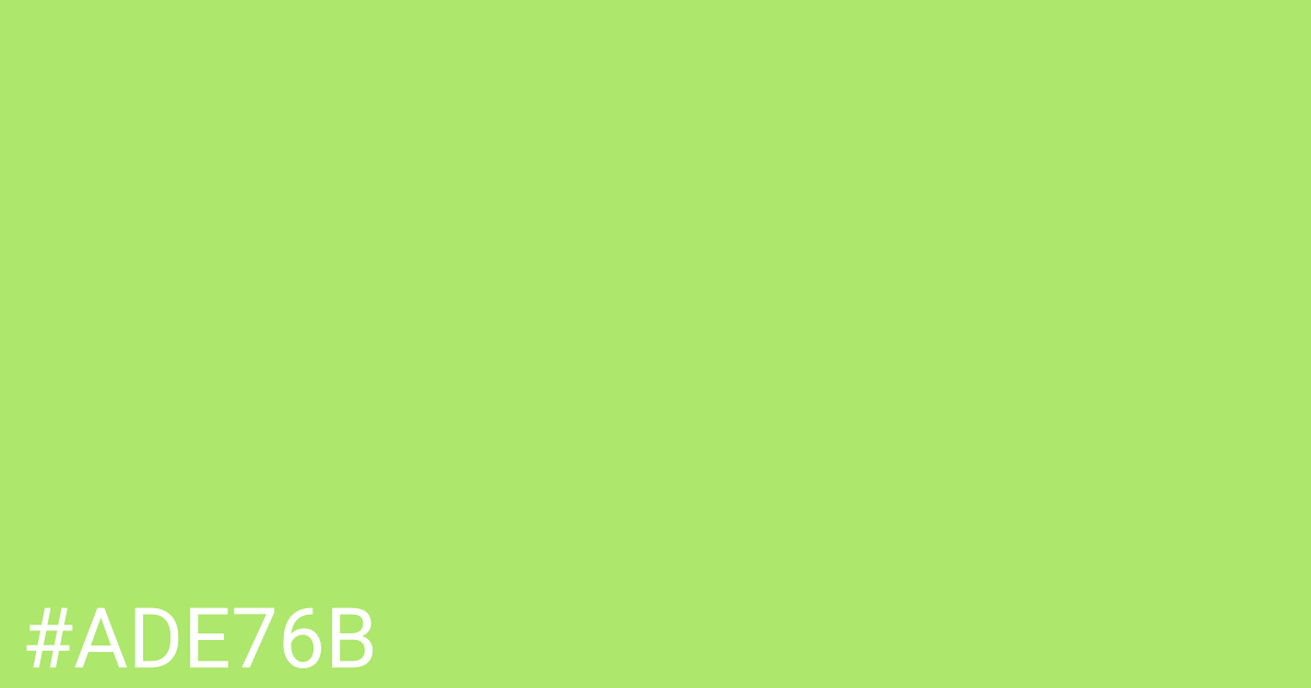Hex color #ade76b graphic