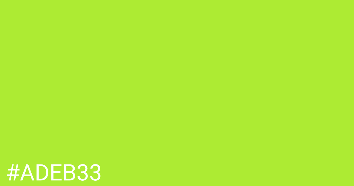 Hex color #adeb33 graphic