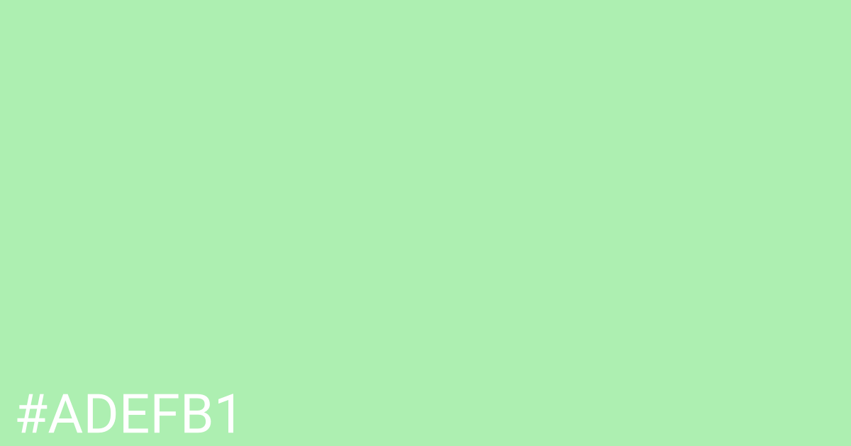 Hex color #adefb1 graphic
