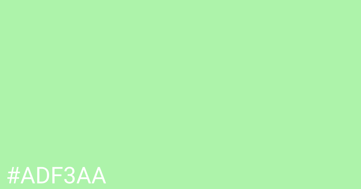 Hex color #adf3aa graphic