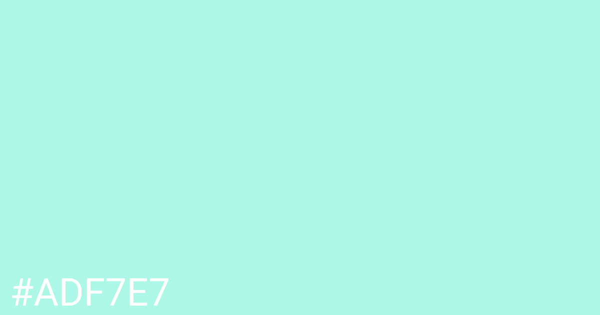 Hex color #adf7e7 graphic