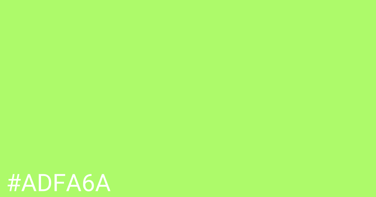 Hex color #adfa6a graphic