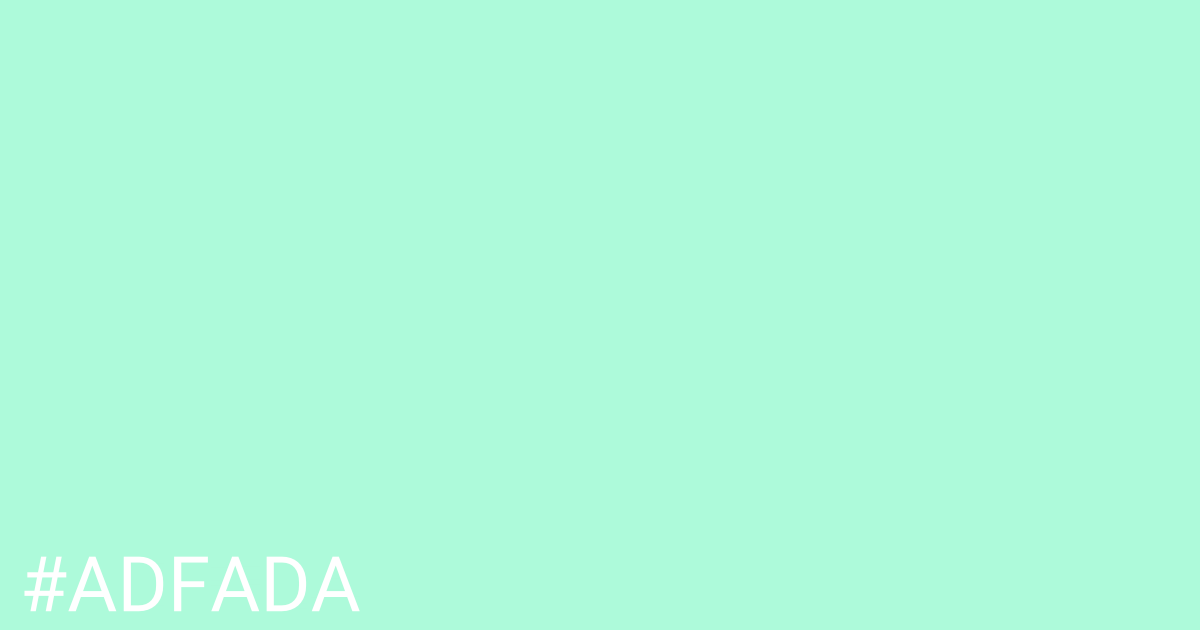 Hex color #adfada graphic