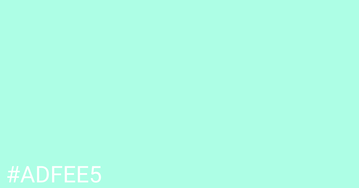 Hex color #adfee5 graphic