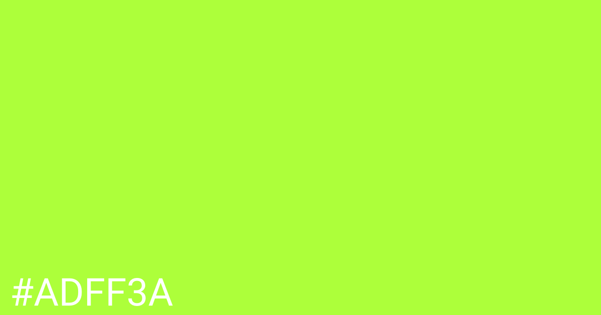 Hex color #adff3a graphic