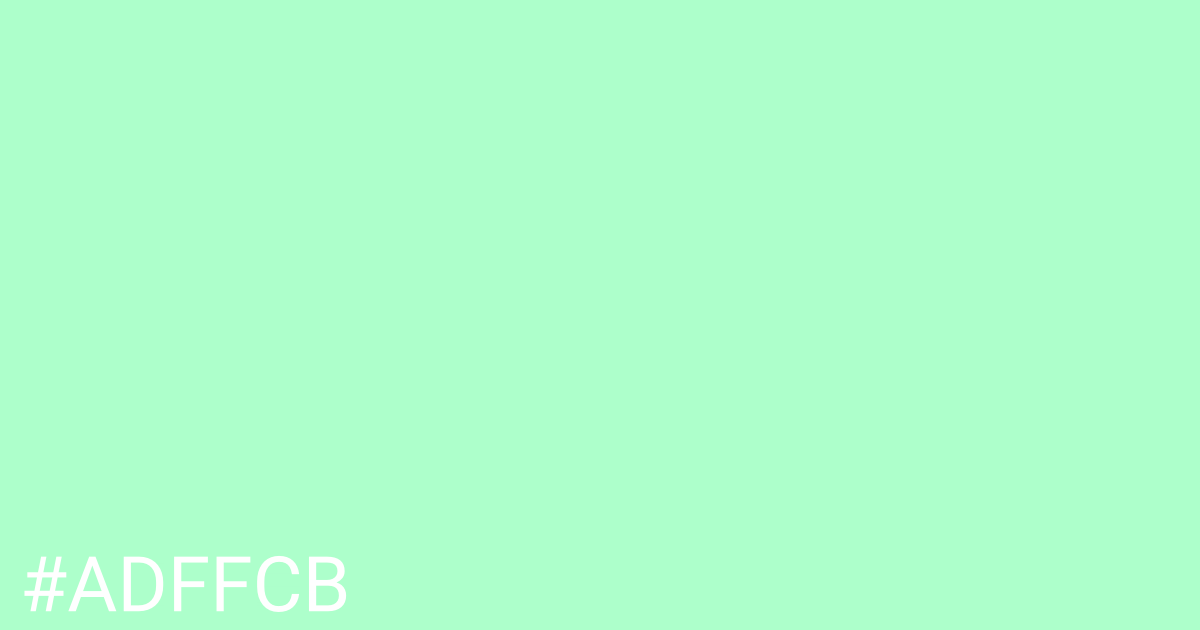 Hex color #adffcb graphic