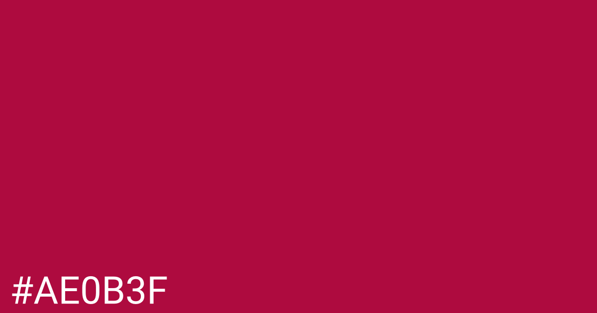 Hex color #ae0b3f graphic